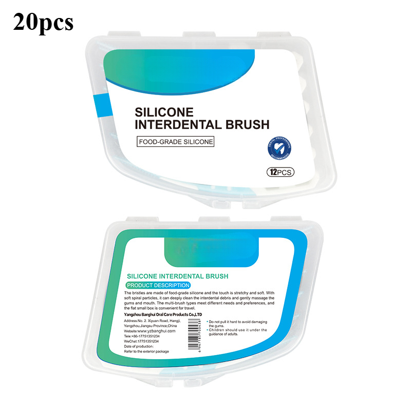 Teeth Whitening Gels - Brosse à dents interdentaire en silicone,