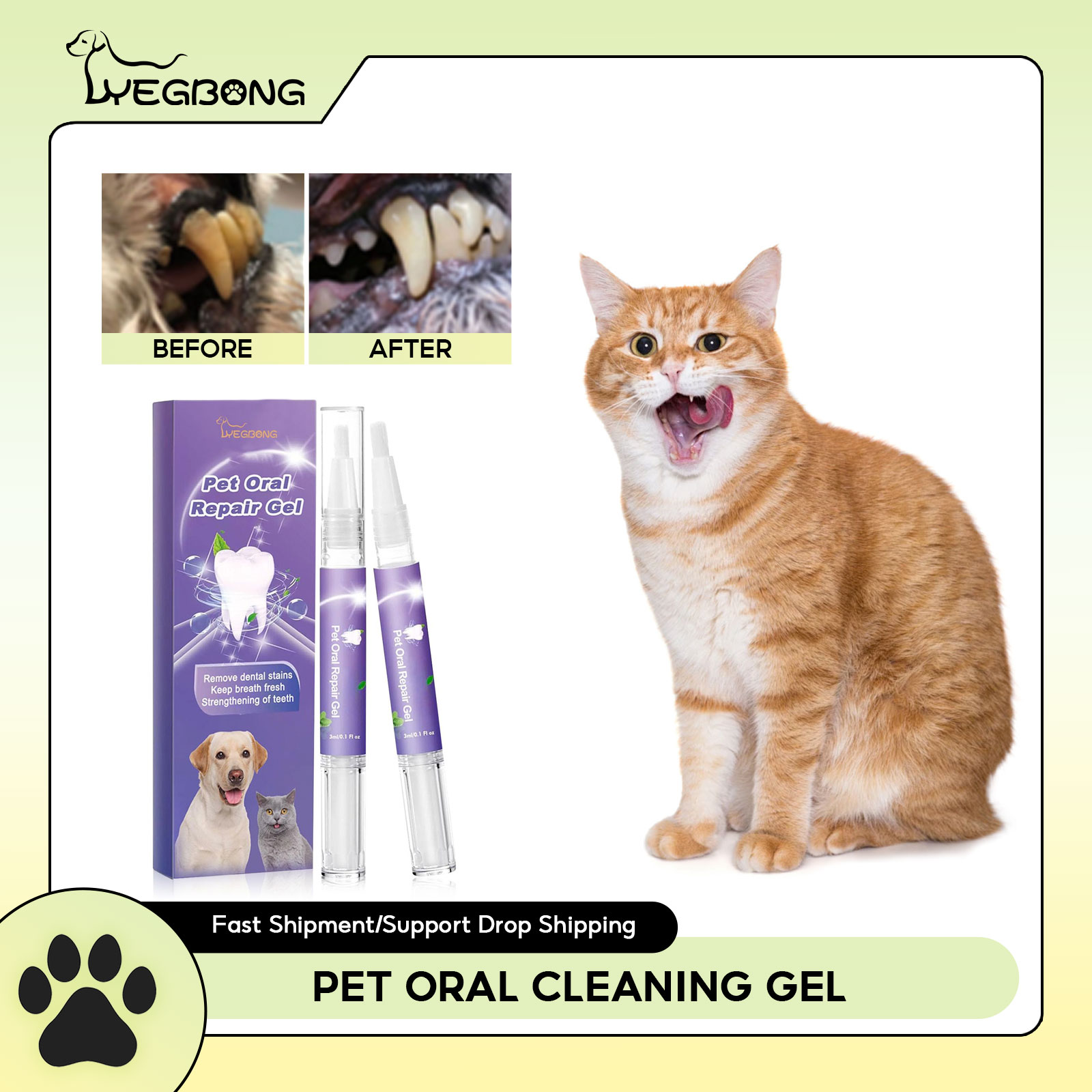 Teeth Whitening Gels - Gel de réparation orale pour animaux