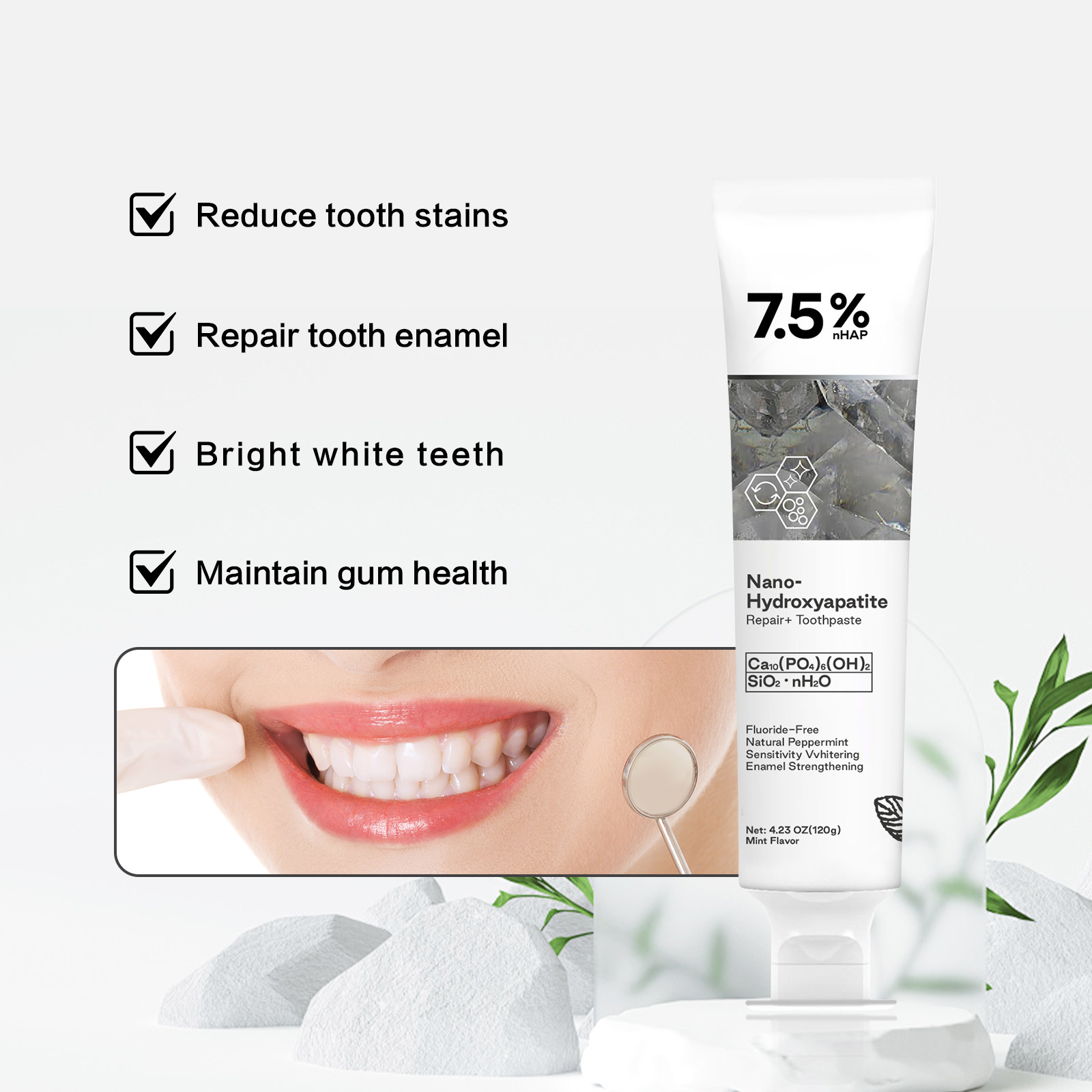 Dentifrice au nano-hydroxyapat - Teeth Whitening With Hydrogen Peroxide avis et prix