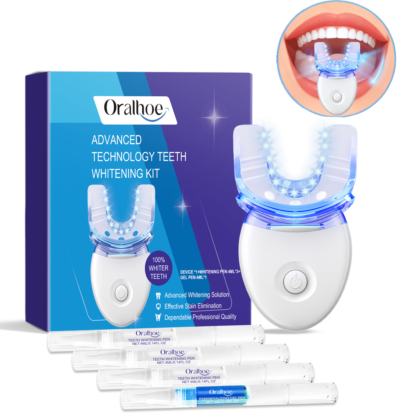 Kit professionnel de lumière L - Teeth Whitening With Hydrogen Peroxide avis et prix