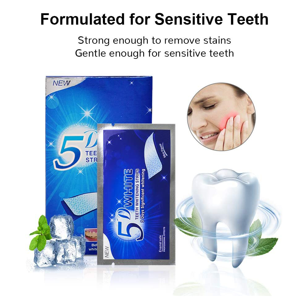 Bandelettes blanchissantes 5D  - Teeth Whitening Home Kit avis et prix