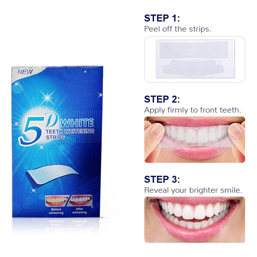 Bandelettes blanchissantes 5D  - Teeth Whitening Home Kit avis et prix